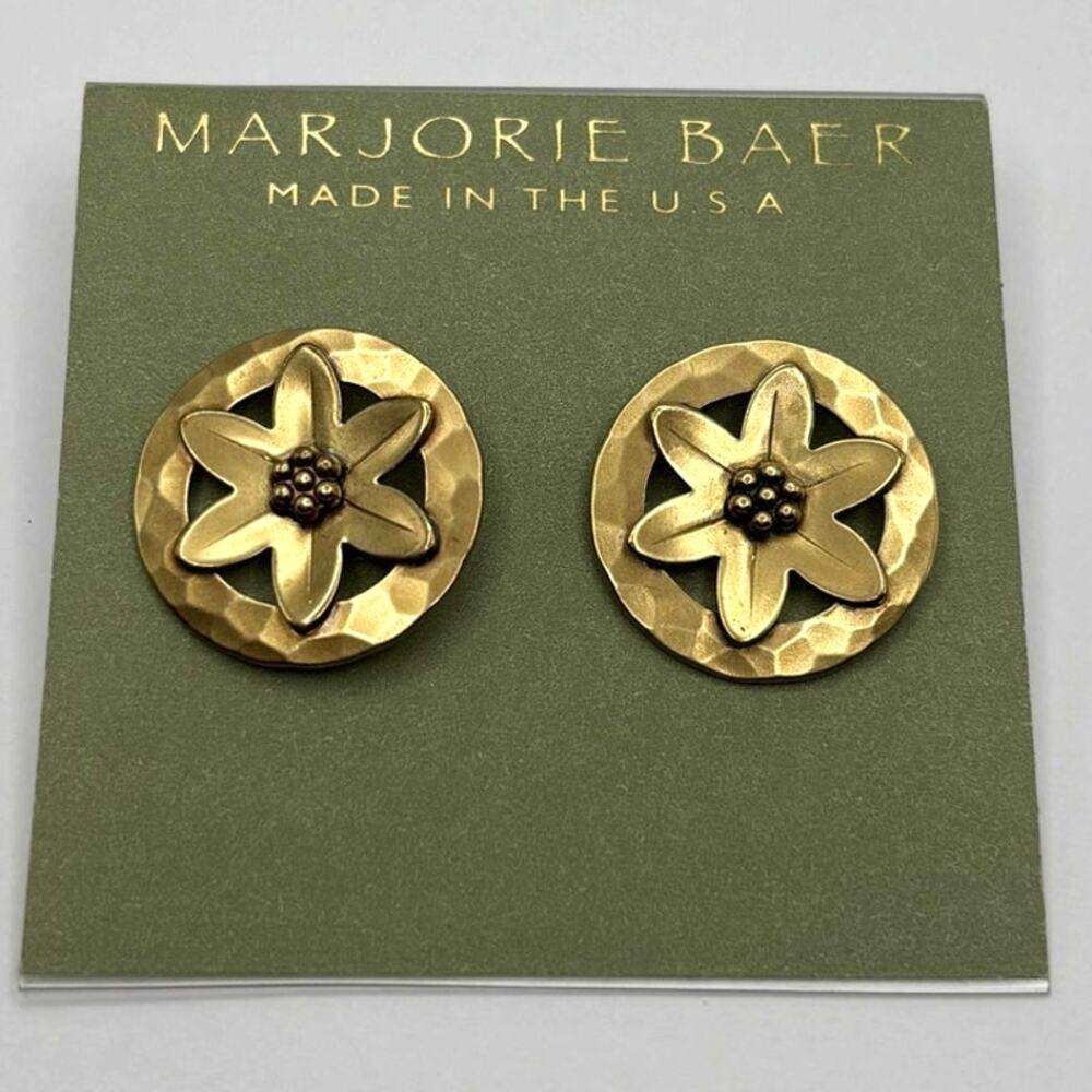 Vintage Gold Flower Earrings